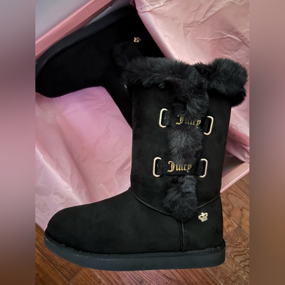NWT Juicy Couture Black w/Gold -JC Koded Women's Lined  Boot - Picture 4 of 13